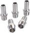 LTWFITTING Bar Production Stainless Steel 316 Barb Fitting Coupler/Connector 1/2" Hose ID x 3/8" Male NPT (Pack of 5)