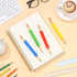 Affrolling 4 Pack Set 4 Textured Silicone Pencil Sleeves Sensory Fidget Grips with Pencil, Quiet Classroom Fidget Toys