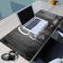 VSOJSOJKE Set Large Game Mouse Pad + Wrist Support Pad + Coffee Coaster, Quote Chaos Coordinator Foldable Table Mat