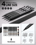 Nicpro 30PCS Black Metal Mechanical Pencil Set, Art Drafting Pencil 0.5, 0.7, 0.9 mm, 2mm Lead Holders with 16 Tube