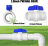 2PCS 2" PVC Ball Valve, SCH40 Slip PVC Water Pipe Valve with Easy Turn Blue T-Handle