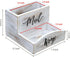 MyGift Shabby Whitewashed Solid Wood Mail Holder and Key Organizer, Entryway Storage Tray for Office