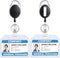 Teskyer 2 Pack Heavy Duty Retractable Badge Holders with Carabiner Clip and Extra Thick ID Card Holders