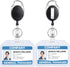 Teskyer 2 Pack Heavy Duty Retractable Badge Holders with Carabiner Clip and Extra Thick ID Card Holders