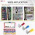 Hilitchi 120pcs Piggy Back Insulated Terminals Electrical Wiring Crimp Connectors Set, 22-16/16-14/12-10AWG
