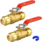 Push Fit Ball Valve, 2 Pack 1/2" Push-Fit Full Port Ball Valve with Disconnect Clip for Water Shut Off