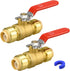 Push Fit Ball Valve, 2 Pack 1/2" Push-Fit Full Port Ball Valve with Disconnect Clip for Water Shut Off