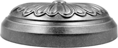 JETLAND 4 Pack, 3" CP0813AN076 Cabinet Hardware Cup Pulls - Antique Gray Petal Pattern, Hole Centers, Vintage Pulls