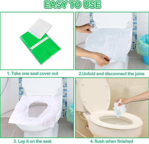 YGDZ Toilet Seat Covers Disposable, 110pcs Flushable Travel Covers for Adults and Kids, Travel Essential