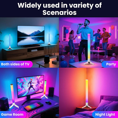 360 TJOY Smart Light Bars, LED Game Desk Lights, TV Monitor Backlight with Music Sync, RGB Light Bar with Remote