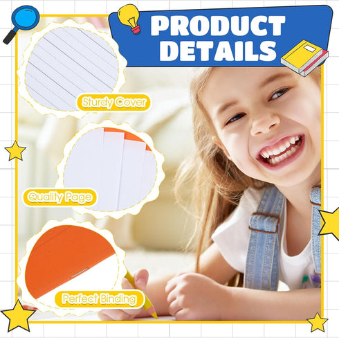 Henoyso 24 Pcs Primary Composition Notebook K-2 - 9 3/4 x 7 1/2 Inch Blank Writing Book for Kids, 60 Pages