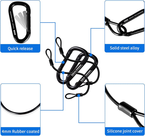 Selens Electrical Tape Holder - Quick Lock Steel Clip with 15" Hanging Rope for Photography and Film Production