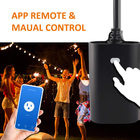 Z-Wave Dual Smart Outlet, Outdoor Z-Wave Smart Plug, Waterproof Dual On/Off Socket, Compatible with SmartThings, Alexa