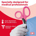 7 1/4" Ever Ready First Aid Autoclavable Titanium Bonded Bandage Shears Bent, Pink