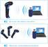 WoneNice 2.4G 1D 100ft Wireless Barcode Scanner Handheld Cordless Barcode Reader for Retail, Warehouse, Inventory