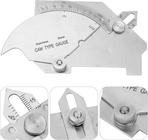 Steel Weld Gauge, Sturdy Stainless Steel MG-8 Bridge Welding Measure Tool for Seam Inspection and Measurement