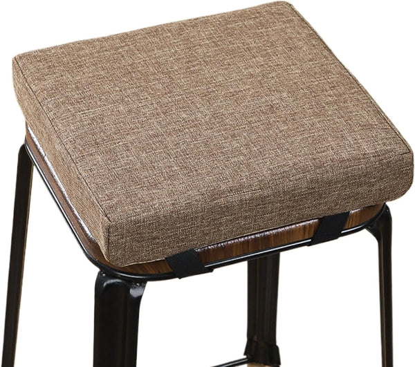 FANGMING Square Chair Cushion with Ties Non Slip 10/11/12/14/16 Inch Memory Foam Bar