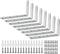 Alise 8 Pack Floating Shelf Brackets,Brushed Nickel Heavy Duty L Bracket Corner