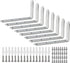 Alise 8 Pack Floating Shelf Brackets,Brushed Nickel Heavy Duty L Bracket Corner