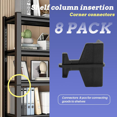 Terixe 8 5 Post Inserts Connectors - PP Plastic, Injection Molded, Sturdy Support - Black, Post Corner Connectors