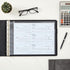Juvale 7-Ring Business Check Binder for Checkbooks Organization, Financial Records, Personal and Corporate Use, Black Faux Leather Folder for 600 Checks (14 x 10 Inches) by Juvale