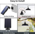(2 Pack), 16.4ft IP65 Solar Powered LED Pendant Lights with Remote Adjustable Solar Panel and Cord, Waterproof