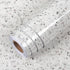 Gray White Terrazzo Contact Paper, 88" X 16" Peel and Stick Adhesive Wallpaper for Kitchen Countertop, Cabinet, Dresser