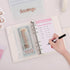 A6 8pcs Envelopes,12pcs 24 SKYDUE Budget Binder, Money Organizer for Cash with Zipper Expense Budget Sheets & Rose Gold