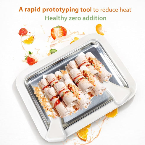 2026 2 304 Frozen Rolled Ice Cream Maker Kit Upgraded Instant DIY Ice Cream Roll Maker with Spatulas & Shape Molds