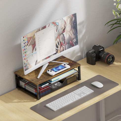 gianotter Computer Monitor Stand Riser, office organizer with Drawer, Office Organizers Storage for Classroom Office