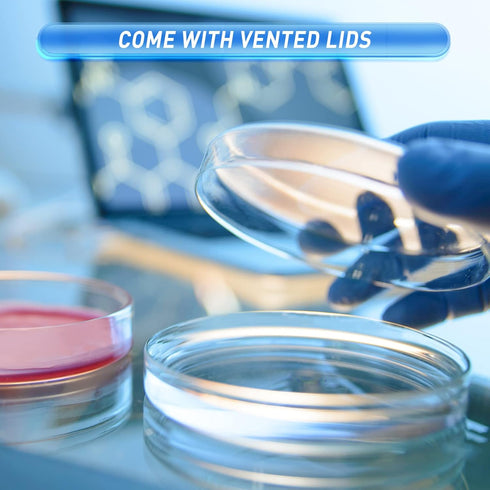 Annhua Petri Dishes with Lid, 90 mm X 15 mm, 10 Pcs Petri Plates for School Science Projects, Biological Party