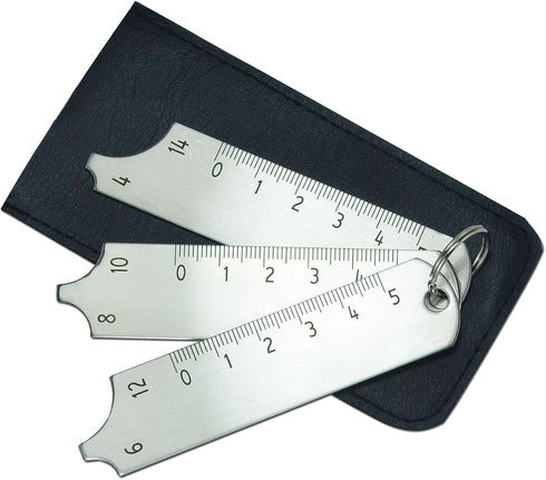RIVERWELD Three Piece Key Set, Measuring Fillet Gages, Multi Function Welding Inspection Gauge
