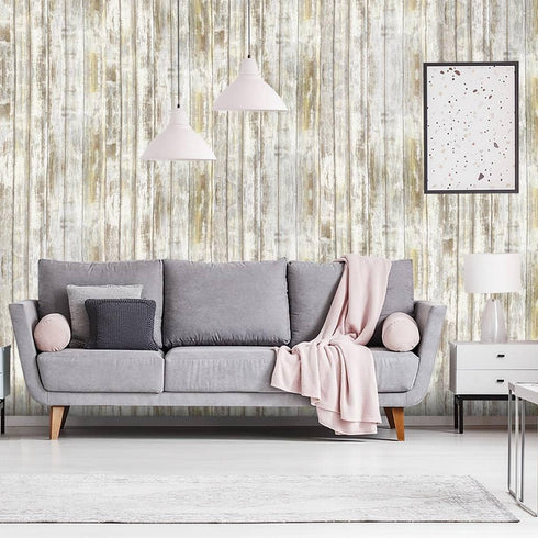 Arthome Rustic Wood Contact Paper, Peel and Stick Self-Adhesive Wallpaper for Countertop Cabinets, Easy to Clean