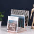 Simmer Stone Incline File Sorter, 7 Slot Magazine Holder for Documents, Metal Desktop Organizer Rack