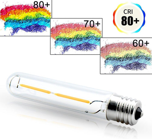 Bonlux LED T6.5 Exit Sign Clear Light Bulbs, 2W E17 Intermediate Base, Daylight 6000K, 4-Pack, 20W Incandescent