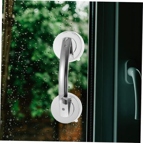 2pcs Silver Portable Grab Bars for Bathroom Easy Installation Weight Capacity for Seniors and Disabled Safe Support