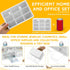 Small Drawer Organizer Set of 2, Teacher Toolbox with 9 Clear Drawers, Plastic Desktop Craft Storage Box for Home,