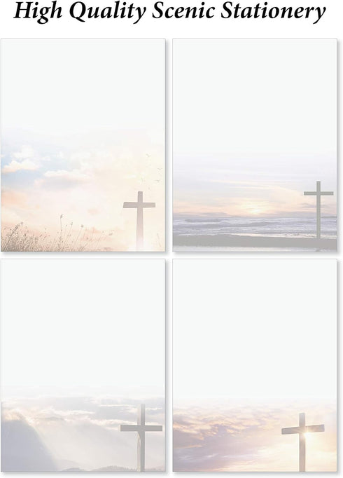 Scenic Religious Stationery, Pack of 48