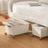 Cyrank 4 Rolling Crate, Portable Rolling Shopping Cart Movable PP Utility Crate Basket on Rotate Wheels for Clothes