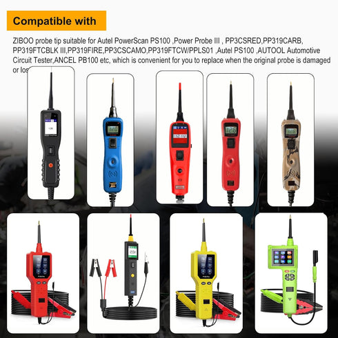 4Mm 3 (PPTK0024-1),Use PPTK0024 1pcs) ZIBOO Banana Jack Tip Black for Autel Circuit Tester Power Circuit Probe (ZIBOO