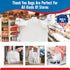 500 Pack (11.5x 6.5 21) Fuxury ( Plain White Plastic Bags with Handles for Small Business in Bulk, T Shirt Shopping Bag