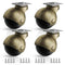 Furniture Wheels 4 Pack, 1.5 Inch Ball Caster Wheels, Brass Casters Set of 4 for Furniture, Kitchen, Cabinet