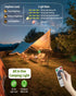 39.4 4 1 8 Solar Camping String Lights, FT Fairy String Light, in Portable Waterproof Camp LED Lamp with Lighting