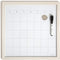 U Brands Rustic Dry Erase Calendar with White Wooden Frame, 14” x 14”