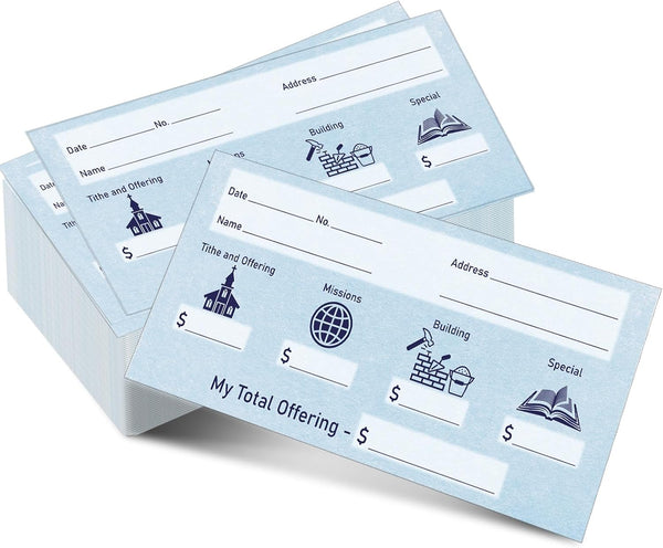 Eaasty 200 Pieces Church Offering Envelopes, My Offering Bill Size for Donations and Religious Occasions