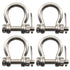 M8 Bow Shackle Anchor Shackle - Stainless Steel 304 D Ring Shackle with Cotter Pin for Material Handling (Pack of 4)