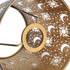 Gsycle E26 E27 Hollow Metal Lampshade, Clamp-On Lamp Shade with Sun Moon Stars Cutout Design Carved Iron Lampshade