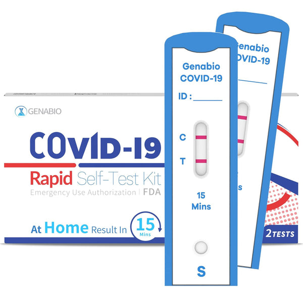 Genabio COVID-19 Antigen Rapid Self-Test Kit (2 Pack) FDA EUA Authorized |