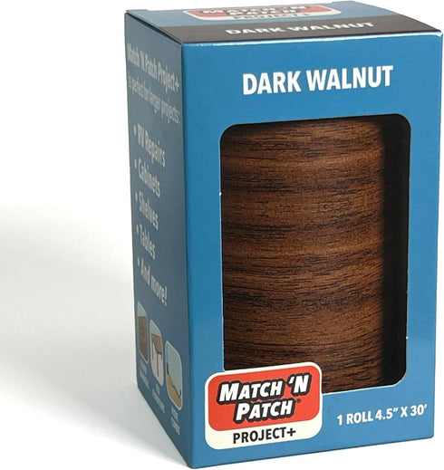 4.5 30 (1-Pack) MATCH 'N PATCH Project+ Wood Grain Repair Tape - Dark Walnut, in x ft Wood Grain Colored Duct Tape