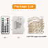 2 Pack 20 Feet 60 Warm White Led Battery Operated Fairy Lights with Remote Control Timer Waterproof Silver Copper Wire Twinkle String Lights for Party Bedroom Wedding Christmas Decorations by WSgift